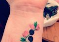 Cute Semicolon Tattoo with Flowers