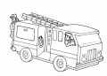 Easy Fire Truck Coloring Page Images