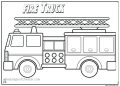 Fire Truck Coloring Page Photo