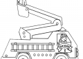Fire Truck Coloring Page Simple