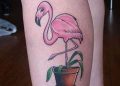 Flamingo Tattoo For Girl