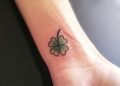 Four Leaf Clover Tattoo Design on Wrist