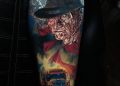 Freddy Krueger Tattoo Realistic on Full Leg