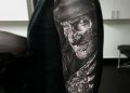 Freddy Krueger Tattoo Realistic on Half Sleeve