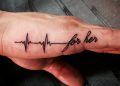 Heart Beat Tattoo For Men on Arm