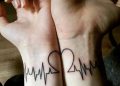 Heart Beat Tattoo on Wrist