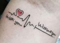 Heart Beat Tattoo on Wrist For Girl