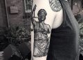 Lady Justice Tattoo Design on Hand For Girl