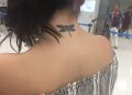Lauren Jauregui Tattoo Dragonfly Design on Neck