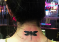 Lauren Jauregui Tattoo Dragonfly on Neck
