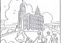 Lds Temple Coloring Pages Family