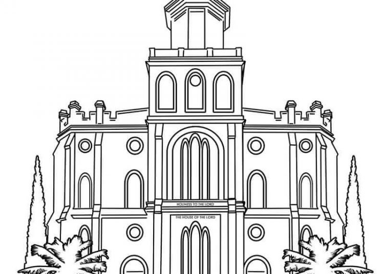 Lds Temple Coloring Pages For Kids - Visual Arts Ideas