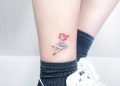 Little Mermaid Tattoo Design of Ariel on Leg