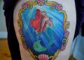 Little Mermaid Tattoo Design on Thigh
