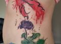 Little Mermaid Tattoo Watercolor on Ribs