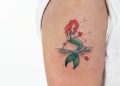 Little Mermaid Tattoo on Upper Hand