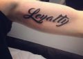 Loyalty Tattoo Images on Upper Arm For Men