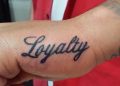 Loyalty Tattoo Writing
