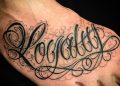 Loyalty Tattoo Writing on Feet