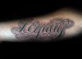 Loyalty Tattoo Writing on Hand For Men