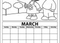 March Coloring Pages For Preschool