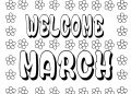 March Coloring Pages Welcome