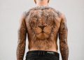 Memphis Depay Lion Tattoo on Full Back