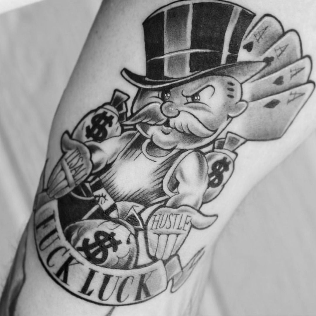 Monopoly Man Tattoo Gangster.