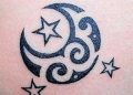 Moon And Star Tattoo Tribal