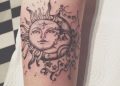 Moon and Sun Tattoo Creative on Hand