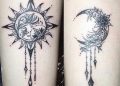 Moon and Sun Tattoo Design