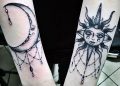 Moon and Sun Tattoo For Hand