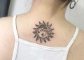 Moon and Sun Tattoo Ideas on Back For Girl