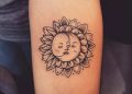 Moon and Sun Tattoo Ideas on Hand