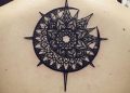 Moon and Sun Tattoo Mandala on Back