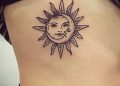 Moon and Sun Tattoo on Rib