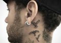 Neymar Tattoo Neck Bird