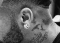 Neymar Tattoo Neck Writing and Birds