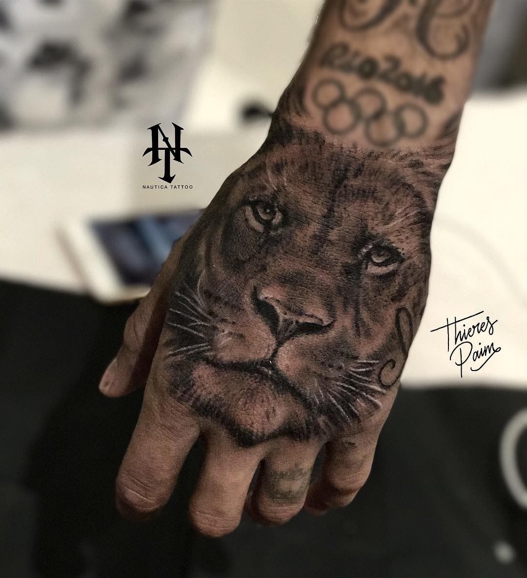 Neymar Tattoo on Hand.