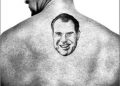 Roger Stone Tattoo of Richard Nixon on Back