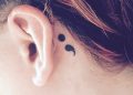 Semicolon Tattoo Design on Ear