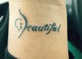Semicolon Tattoo on Wrist with Beautiful Writing
