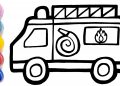 Simple Fire Truck Coloring Page
