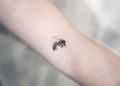 Small Bee Tattoo Design on Hand