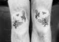Small Bee Tattoo Designs on Foot