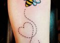 Small Bee Tattoo Ideas on Hand For Girl