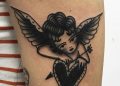 Traditional Cupid Tattoo Pictures