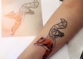 Unique Geometric Fox Tattoo Ideas on Arm