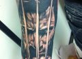 Wolverine Tattoo Black on Half Sleeve