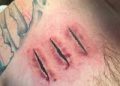 Wolverine Tattoo Claws on Chest